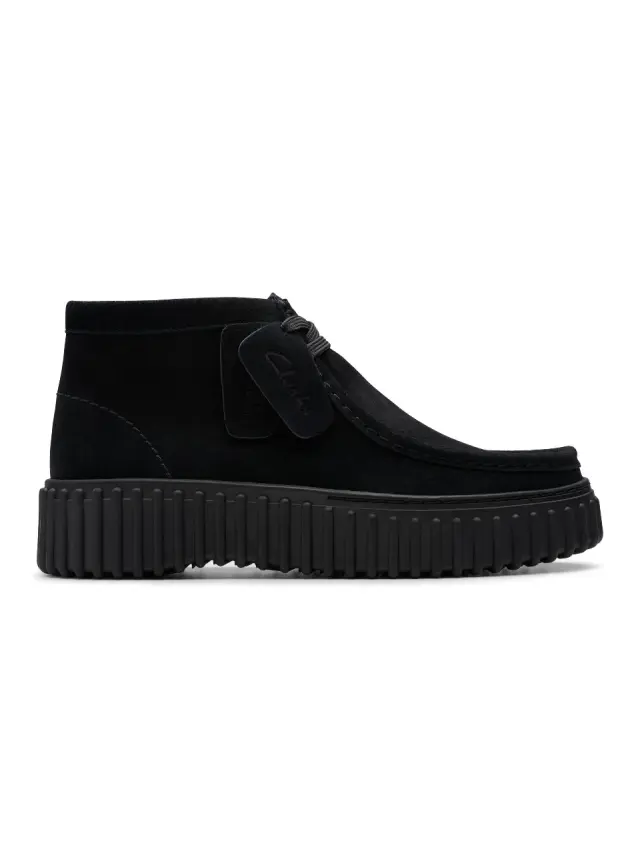 Clarks Torhill Moss Δερμάτινο Γυναικείο Μποτάκι Black Sde (26179360) - 37