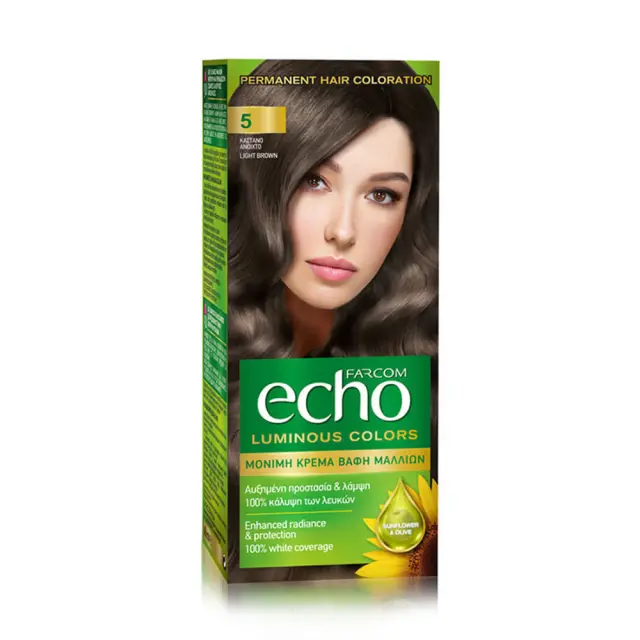 FARCOM Echo Βαφή Μαλλιών 5 Καστανό Ανοιχτό 60ml