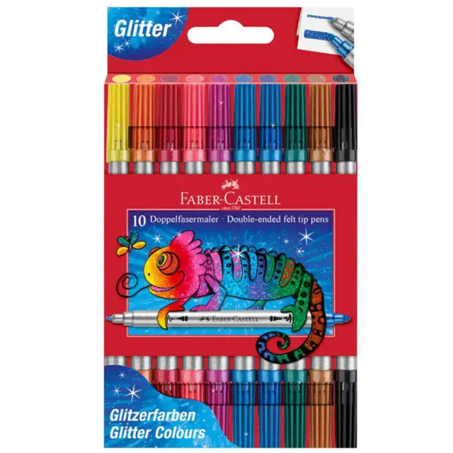 Faber Castell Μαρδαδόροι Διπλοί με Glitter Σετ 10 χρωμάτων / RR151107 (Faber Castell)