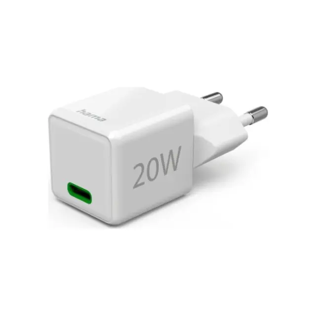 Hama Charger Super Mini 20W PD/QC 1x USB-C White (201980)
