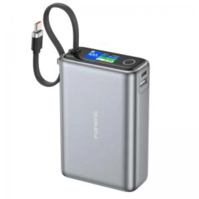 Φορτιστής Ανάγκης Foneng PX132 65W 20000mAh με Έγχρωμη Οθόνη Σκούρο Γκρι N69375 2