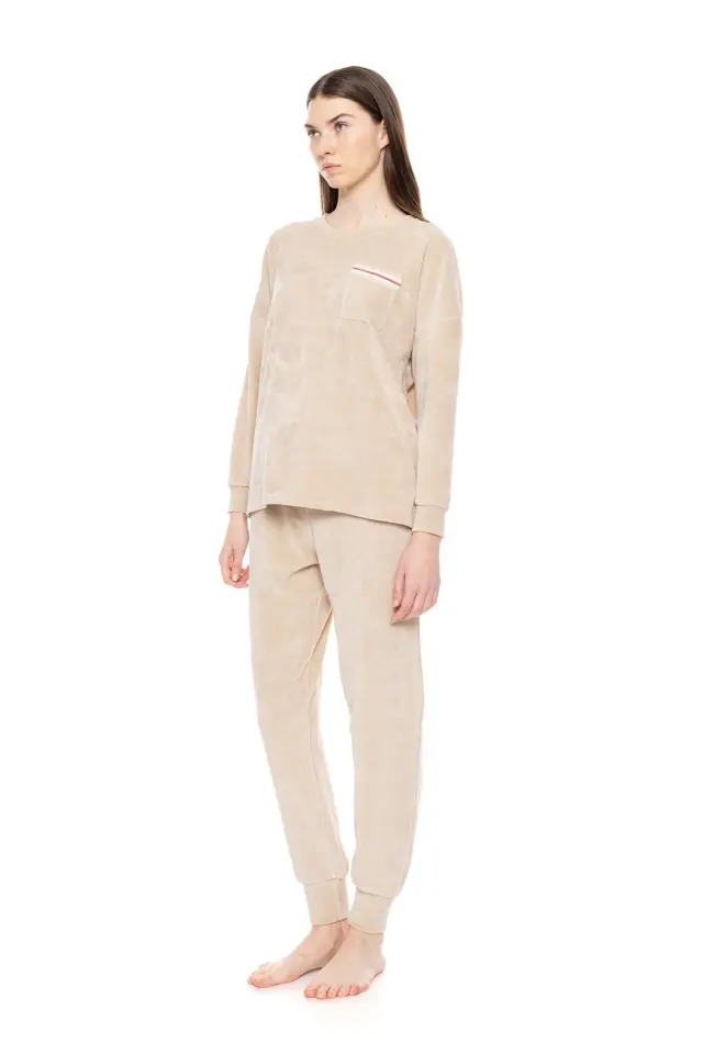 W1664 - Skin - HOMEWEAR VELVET STRIPE 2