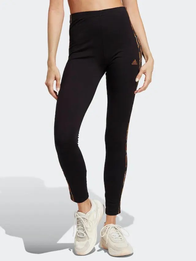 Adidas Training Γυναικείο Cropped Κολάν Ψηλόμεσο IC9678 Μαύρο - M