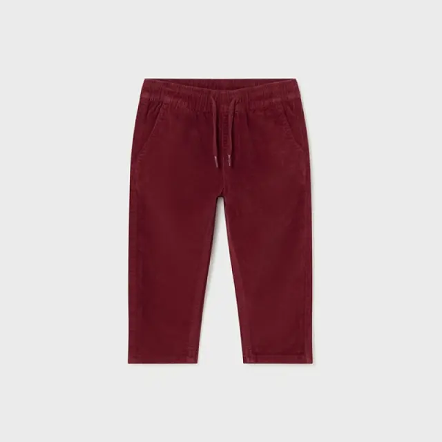 Baby 6 μηνών έως 4 ετών Παντελόνι μικροκοτλέ jogger κερασί - 18M