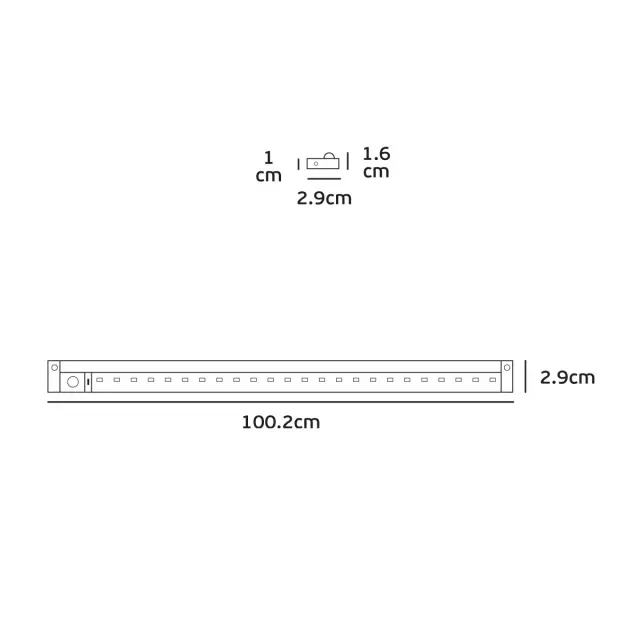 Cab 04310/W/100/PIR Γραμμικό φωτιστικό LED ντουλάπας με ανιχνευτή κίνησης λευκό Άσπρο 3