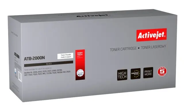 Activejet ATB-2000N Toner (replacement for Brother TN-2000 -TN-2005 Supreme 2500 pages black)