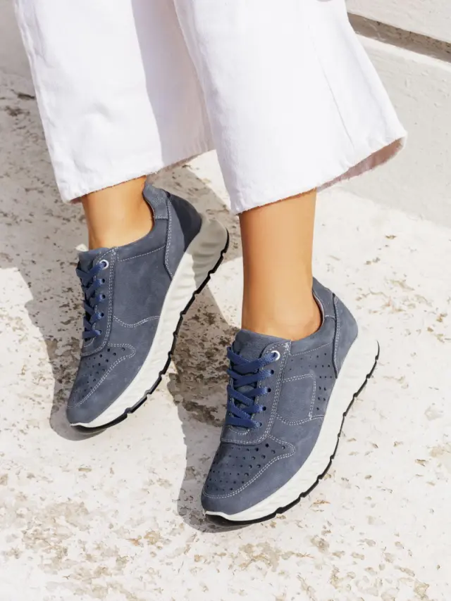 Imac Sneakers Γυναικείο δέρμα Nubuck Μπλέ IMA/557160 AVIO 2