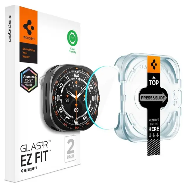 Spigen Glas.tr Ez-fit Ac 2-pack Samsung Galaxy Watch Ultra 2 2026 (47 Mm) Clear