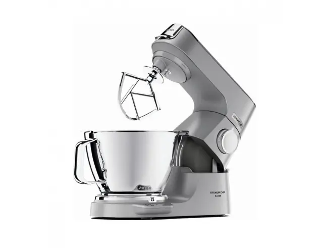 Κουζινομηχανή Kenwood Titanium Chef Baker KVC85.594SI με ενσωματωμένη ζυγαριά, ισχύ 1200W, χωρητικότητα 5L&3.5L, μεταβλητή ταχύτητα και λειτουργία Pulse - Silver KVC85.594.SI 3