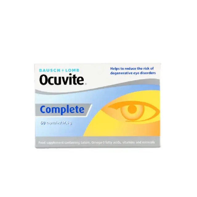 Bausch & Lomb Ocuvite Complete, Συμπλήρωμα Διατροφής για την Καλή Υγεία & την Προστασία των Ματιών, 60softgels