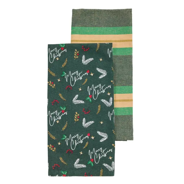DAS HOME CHRISTMAS ΠΟΤΗΡΟΠΑΝΑ ΣΕΤ 2ΤΜΧ 45X65 0912 GREEN 3