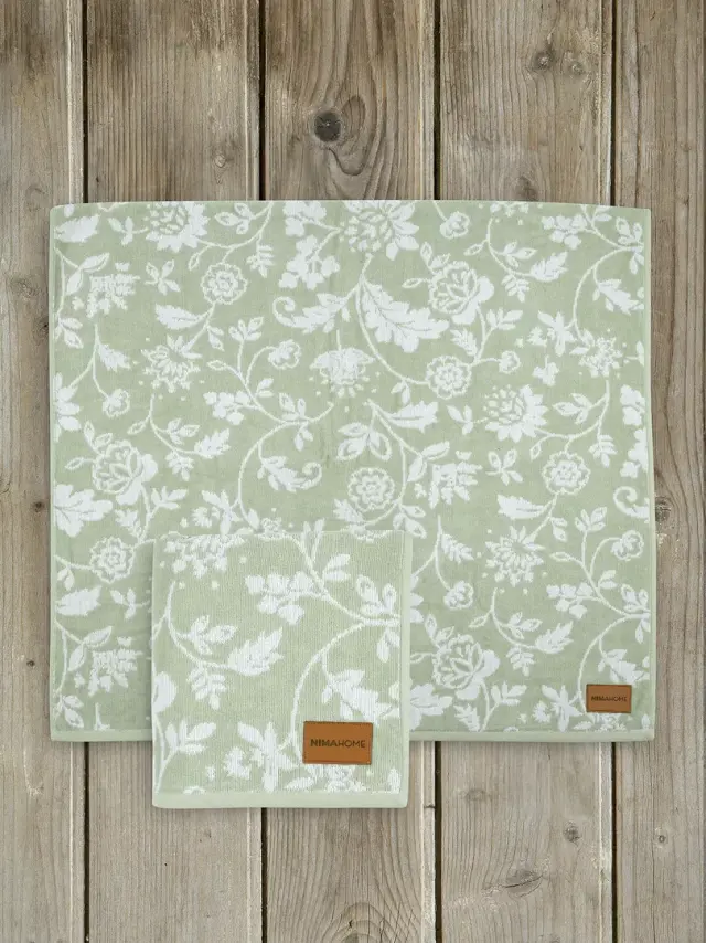 Πετσέτες Σετ 2 Τεμ 50x90-70x140 480gsm Nima Sanya Green 100% βαμβακερό