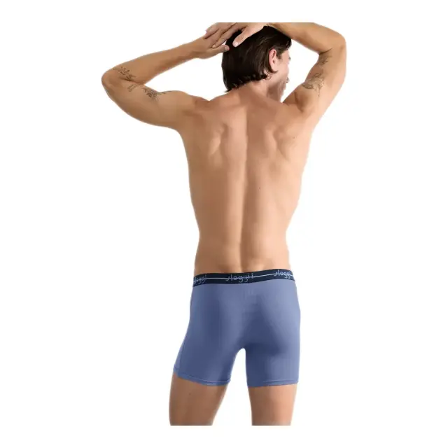 Sloggi Men Μακρυά Μποξεράκια Start Short Συνδυασμός Μπλε Απαλό 2-Pack 3