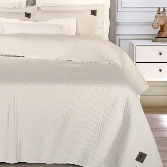 Κουβερλί 240x250 King Greenwich Polo Club Essential 4453 White 100% Microsatin 2