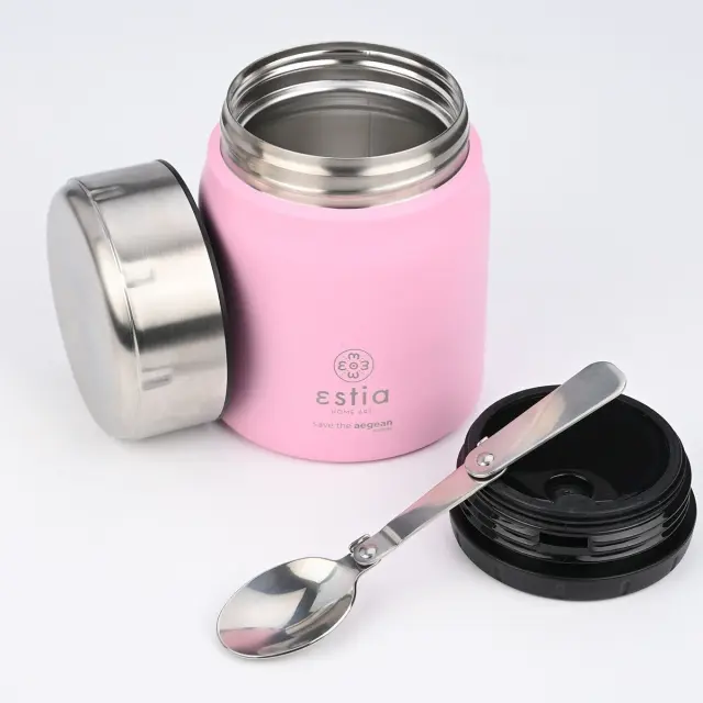 Estia Save The Aegean Δοχείο Φαγητού Inox Θερμός Blossom Rose 500ml 3