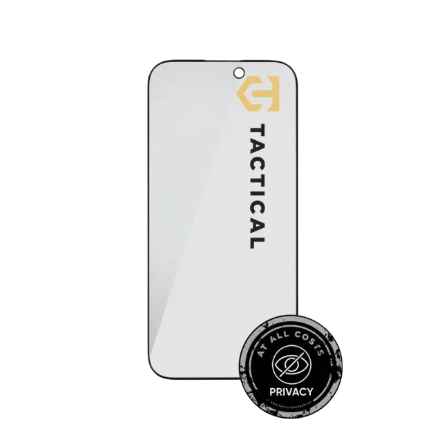 Tactical Glass Shield Privacy Stealth 5D for Apple iPhone 15 Pro Black 2