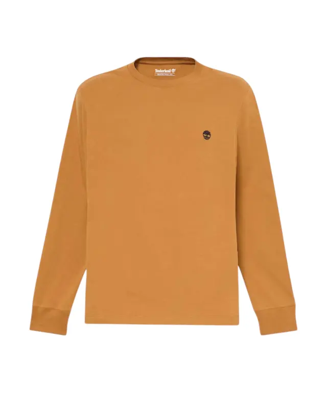 Timberland - Ανδρική Μακρυμάνικη Μπλούζα Slim Fit Dunstan River Tree Embroidered TBC0YHBT-P47 Μουσταρδί - S