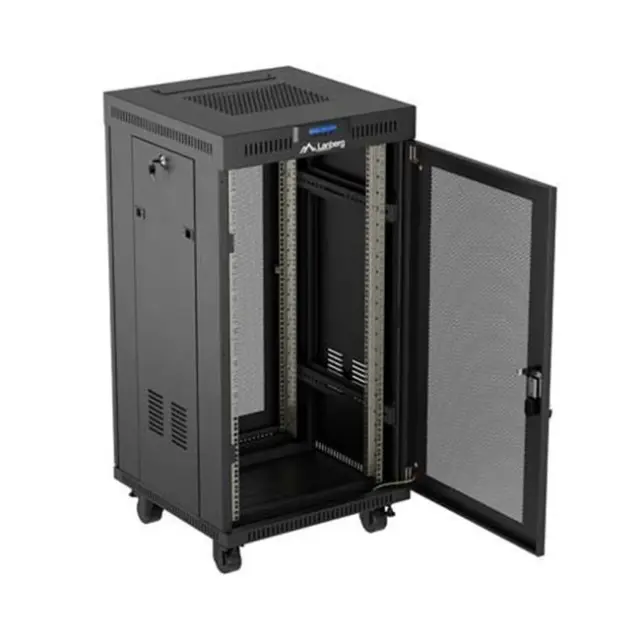 Lanberg Καμπίνα Rack 19" 22U 600X600 Black LCD V2 (FF01-6622-23BL)