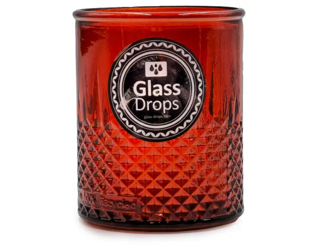 Ποτήρι Glass Drops Diamante (2394DB343) Από ανακυκλωμένο γυαλί, Χωρητικότητας 400ml, Διαστάσεων Ø 8.7 x Υ 10.5 cm, Pumpkin 2394DB343 3