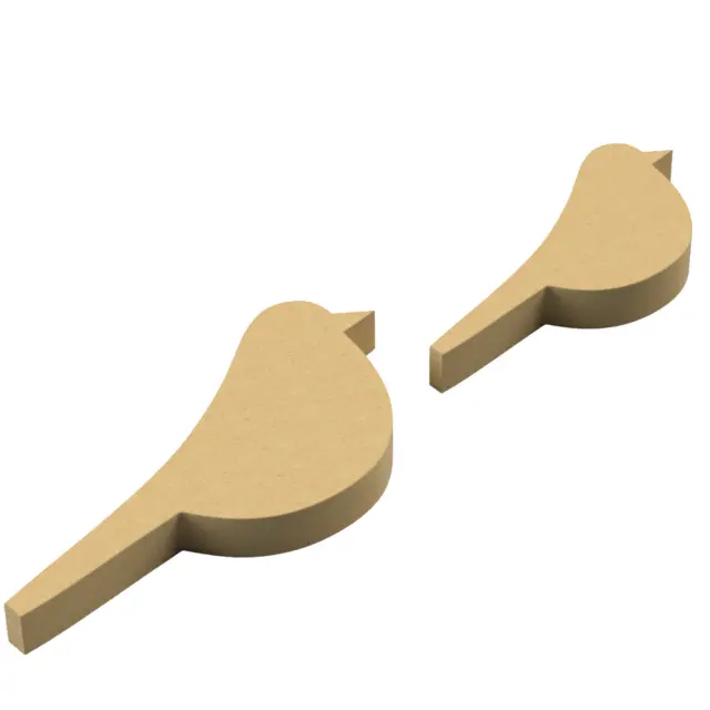 Διακοσμητικό σχέδιο, Πουλάκια, MDF, 16x9cm 2