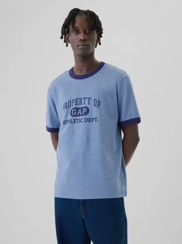 Μπλε Athletic Logo Graphic Μπλούζα Blue heather
