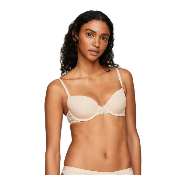 Tommy Hilfiger Γυναικείο Σουτιέν Push-Up Lace Trim Balconette, Χρώμα Misty Blush - 75C