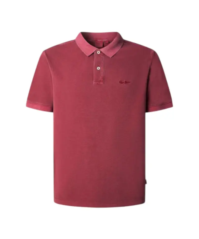 Pepe Jeans - Ανδρικό T-shirt Polo New Oliver Gd PM542099-287 Κόκκινο Σκούρο
