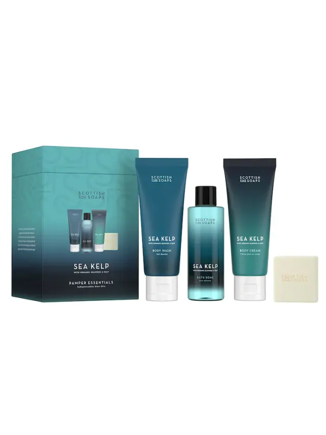 The Scottish Fine Soaps Sea Kelp pamper essentials Σετ δώρου περιποίησης σώματος με θαλάσσια φύκια