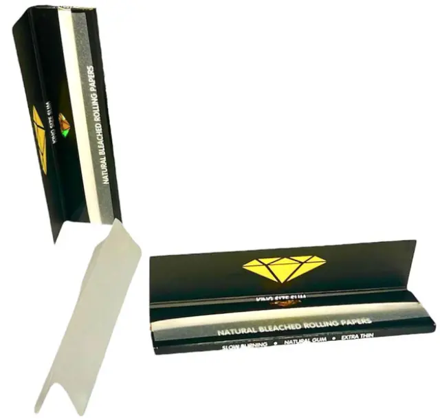 Diamond Leaf Χαρτάκι Premium Λευκό - King Size Slim 33φ