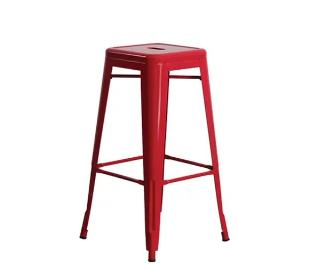 Σκαμπώ Bar RELIX Μέταλλο Κόκκινο 43x43 H.76cm