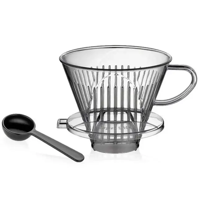Cilio Καφετιέρα Εκχύλισης Coffee Dripper με Κουταλάκι 345049 Φ13,5cm Διάφανο Ακρυλικό Clear No4