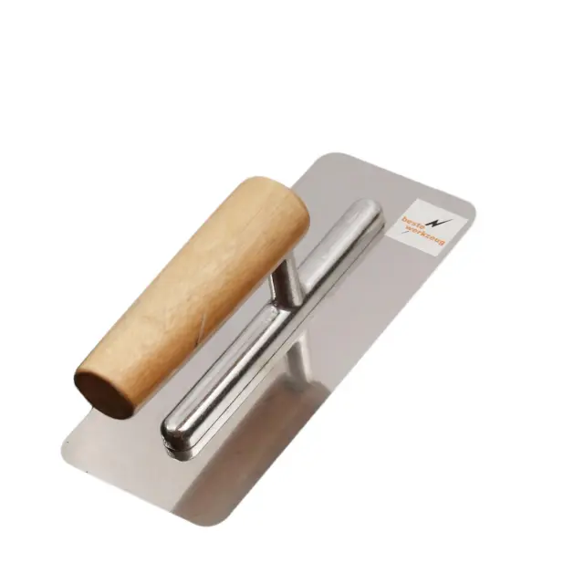 Σπάτουλα STUCCO Inox Ξύλινη Λαβή 200x80 BESTE 9141-200