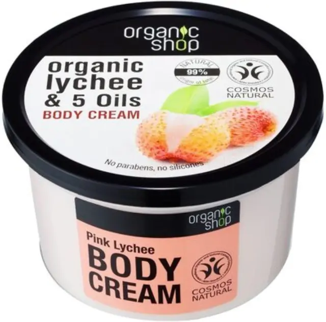Organic Shop Organic Pink Lychee & 5 Oils Ενυδατική Κρέμα Σώματος 250ml