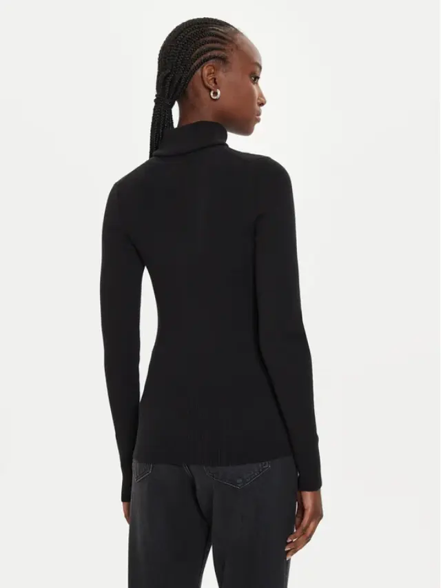Calvin Klein Jeans - Γυναικείο Ζιβάγκο Label Roll Neck Regular Fit J20J224225-BEH Μαύρο 3