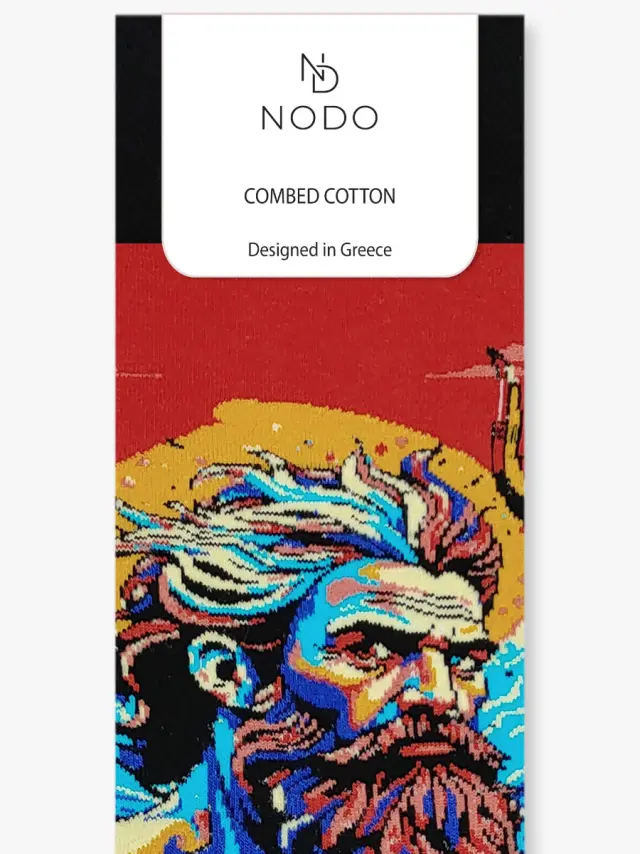 Κάλτσα Βαμβακερή με Σχέδια Poseidon The Greek God NODO - 43-48 3