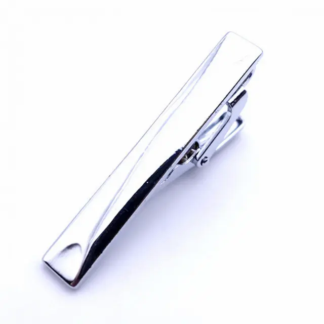 Ασημί Κλιπ Γραβάτας 4 cm – LGTC-41 3