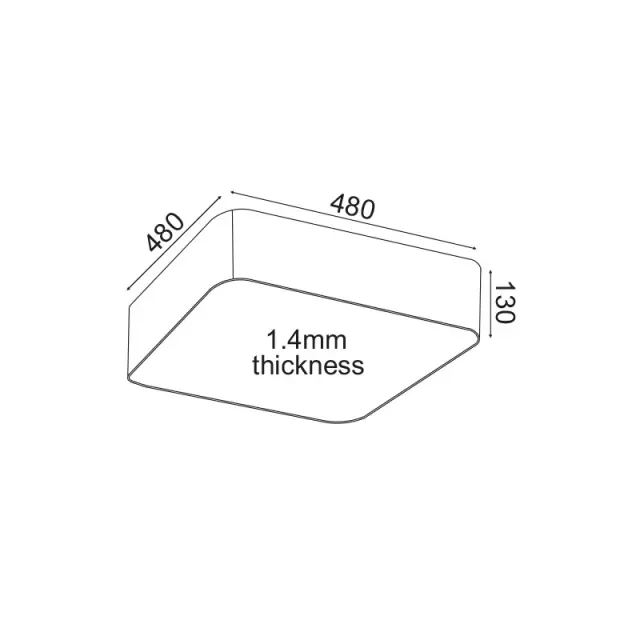 ΟΡΟΦΗΣ Φ/Σ LED 40W 4000LM CCT ΜΑΥΡΟ ΜΕΤ/ΚΟ 48X48XH13CM EMERY / HM28LEDC48BKCCT 2