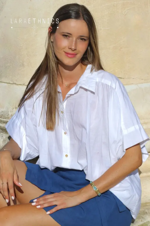 LARA ETHNICS “MARISOL” SHIRT (MARISOL-WHITE)