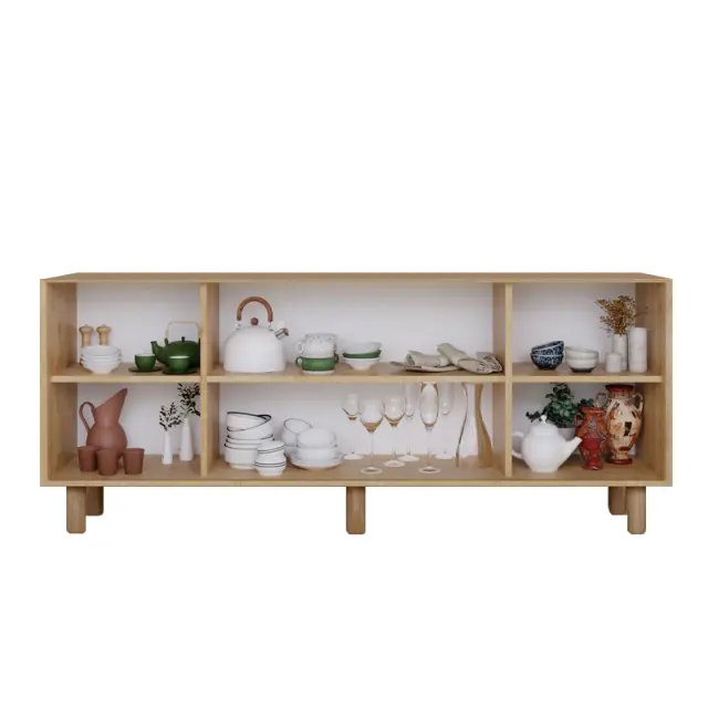Μπουφές Bohemian Megapap χρώμα φυσικό οξιάς 180x40x75εκ. 3