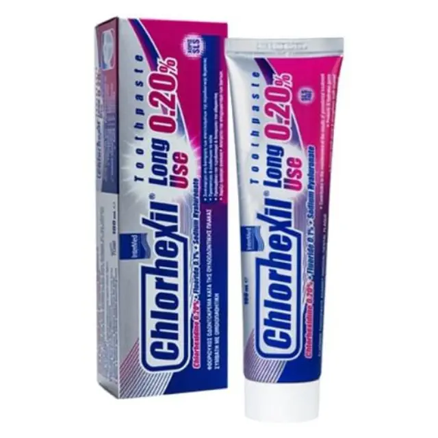 INTERMED Chlorhexil 0,20% Toothpaste – Long Use Οδοντόπαστα πολλαπλής προστασίας της στοματικής κοιλότητας 100ml