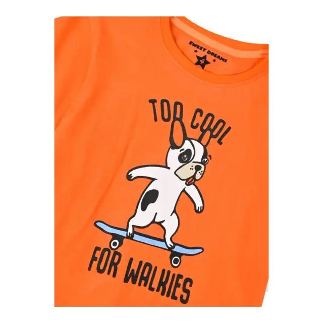Energiers Παιδική Πυτζάμα Αγόρι Too Cool Dog Skaters - 2 Ζεύγη, Χρώμα Carrot - 1 Y 3