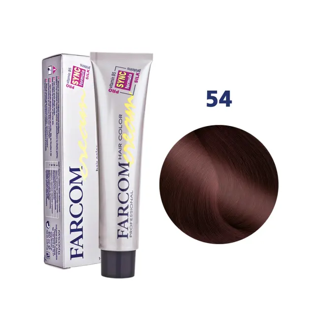 FARCOM Μόνιμη Κρέμα Βαφή 60ml 54 ΒΑΘΥ ΚΑΣΤΑΝΟ ΚΟΚΚΙΝΟ