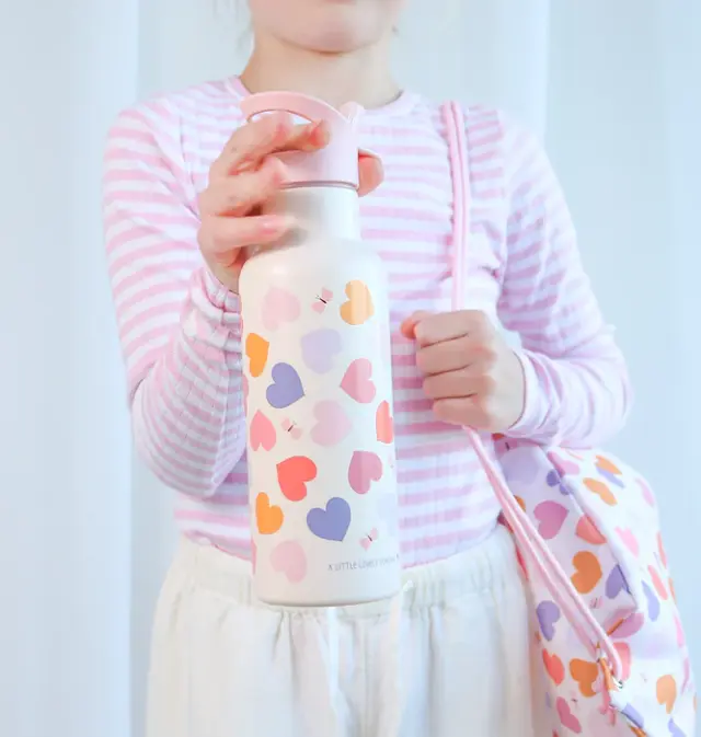 A Little Lovely Company Ανοξείδωτο Παγούρι Θερμός 500ml – Hearts DBSXHE102 2
