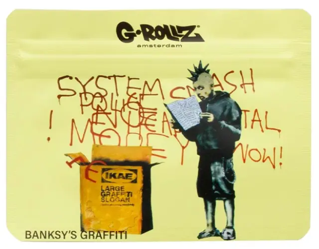 G-Rollz Σακουλάκι Ασφαλείας Zip - Banksy's Punk (105x80mm) 3