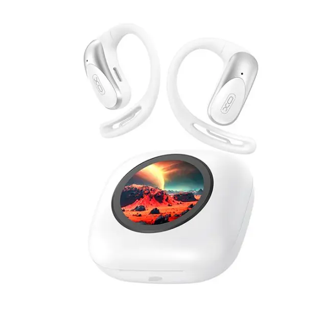 Bluetooth ear hook ακουστικά με οθόνη LCD στη θήκη φόρτισης