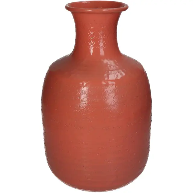Βάζο Ροζ Αλουμίνιο 21x21x34cm