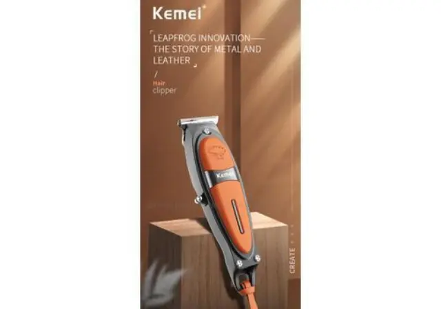 Kemei Επαναφορτιζόμενη Κουρευτική Μηχανή Grey/Orange KM-1946 3