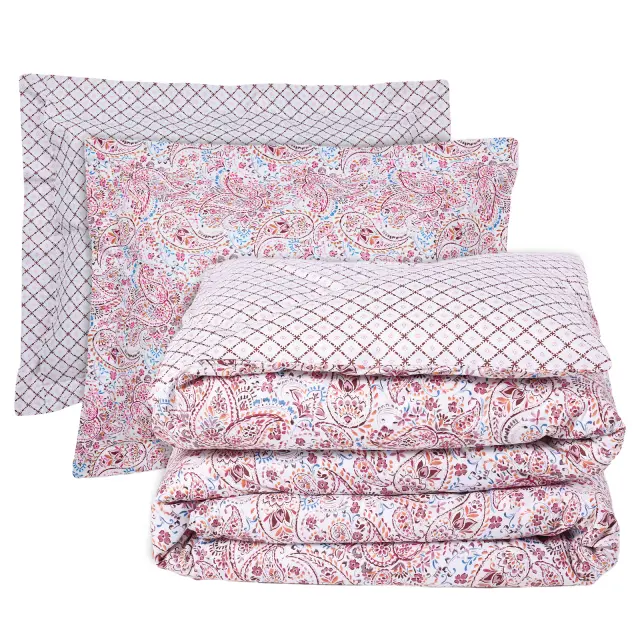 Σετ Σεντόνια 170x260 Μονά Happy Das Home 9669 Red-Pink 100% βαμβακερόΧωρίς Λάστιχο 3