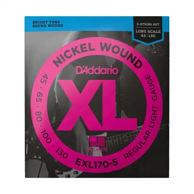 D'Addario EXL170-5 Χορδές 5άχορδου Ηλεκτρικού Μπάσου 45-130