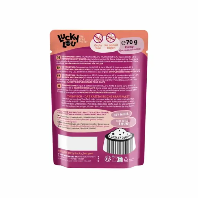 Lucky Lou ExtraFood Φιλέτο Τόνου (Σε Ζωμό) Φακελάκι 70gr 2